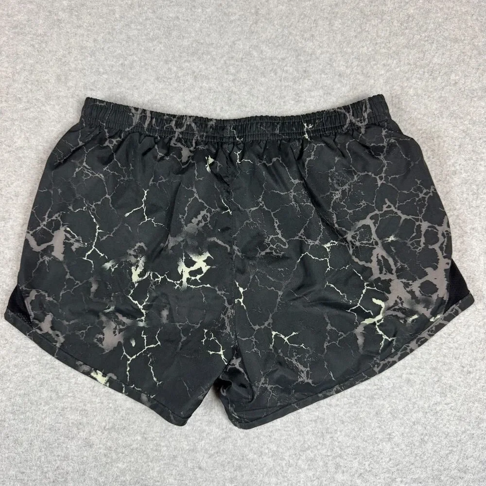 Women's Nike Loose Vented Running Swimming Shorts Crackle Lightning Pattern - XS